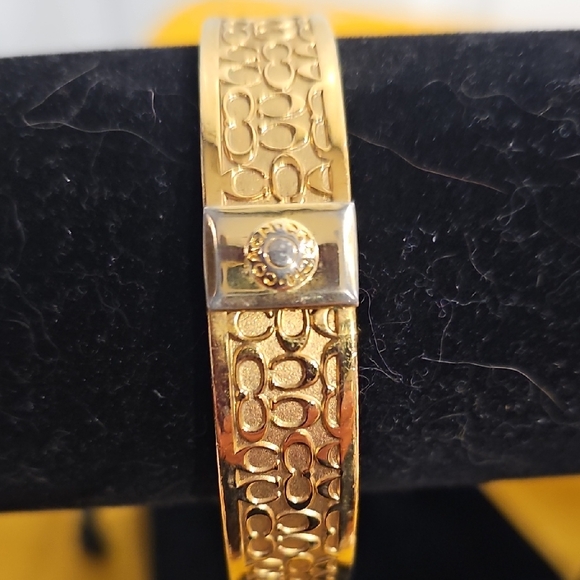 Coach Jewelry - COACH Bangle Bracelet, GOLD TONE, Signature C Embossed